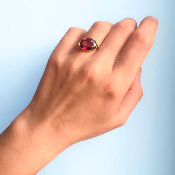 Swivel Garnet Ring Marie Helene de Taillac - Marie-Hélène de Taillac