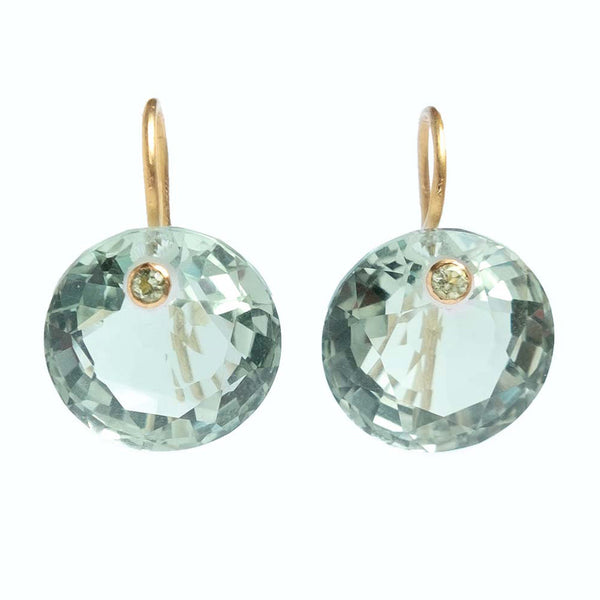 Green Quartz Gem Earrings