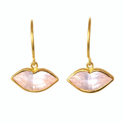 Tender Kiss earrings Rose quartz