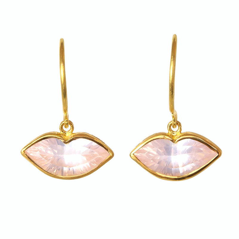 Tender Kiss earrings Rose quartz