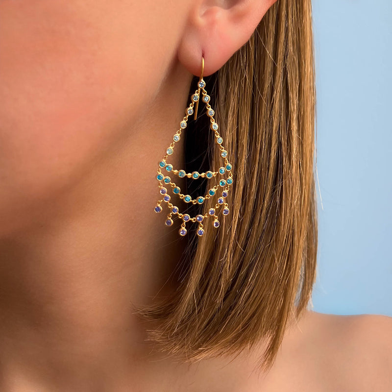 Dancing Emilie Blue Lagoon earrings