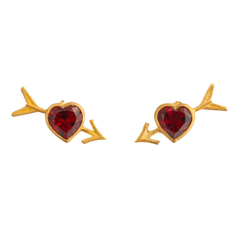 Garnet Cupid Earrings