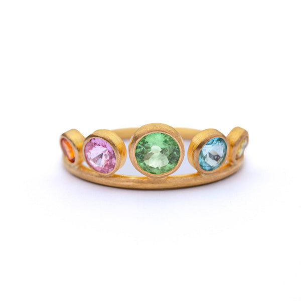 Multicolored Crown Ring
