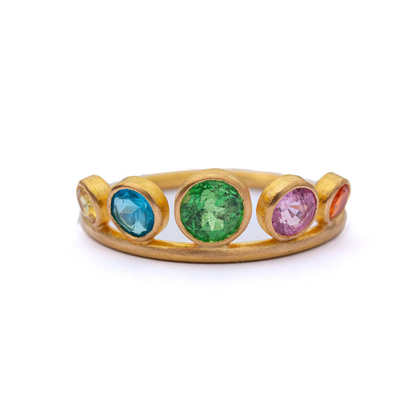 Multicolored Crown Ring