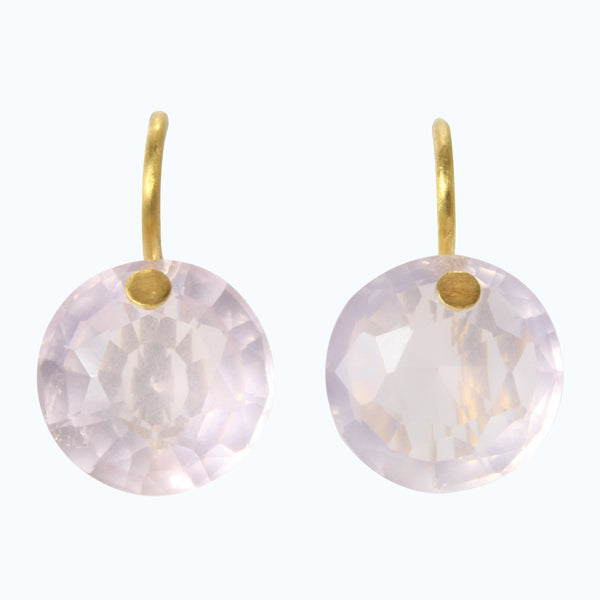 Small Brilliant earrings Rose quartz
