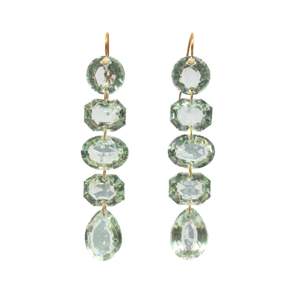 MILADY GREEN QUARTZ EARRINGS