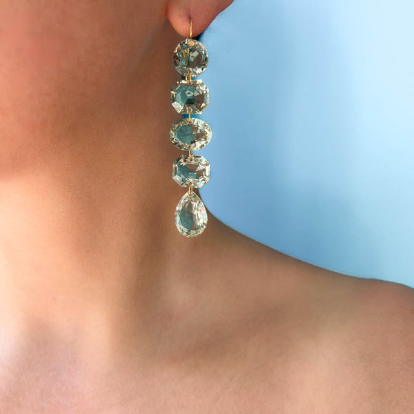 MILADY GREEN QUARTZ EARRINGS