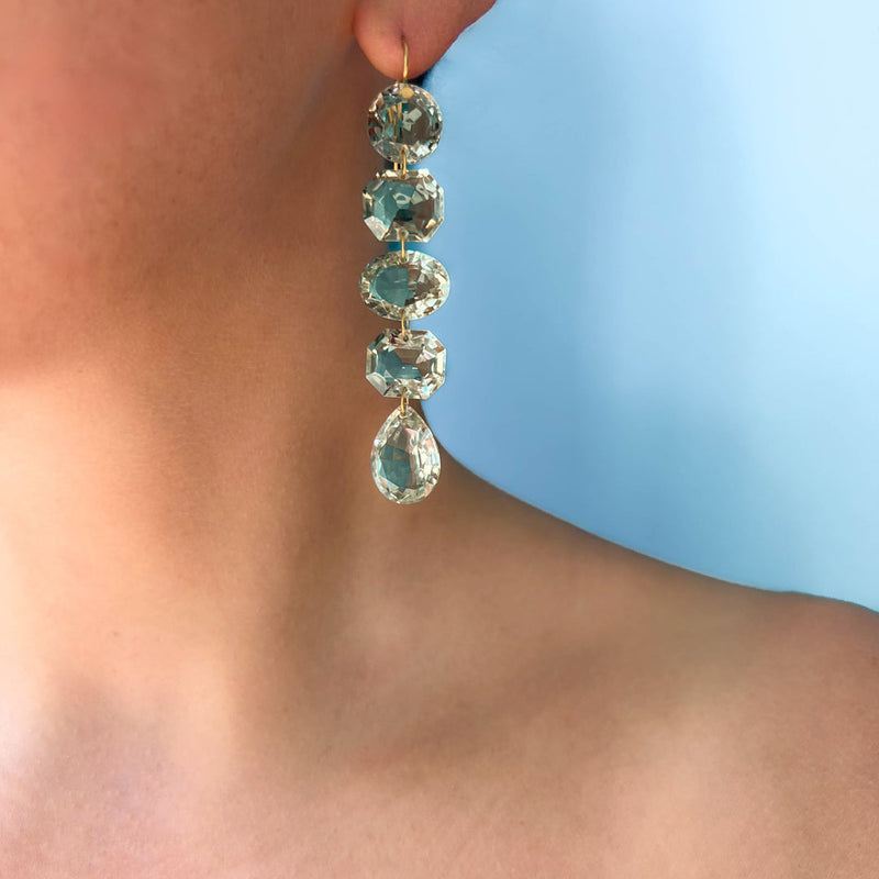 MILADY GREEN QUARTZ EARRINGS