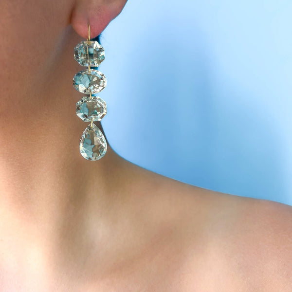 MILADY GREEN QUARTZ EARRINGS
