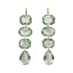 MILADY GREEN QUARTZ EARRINGS