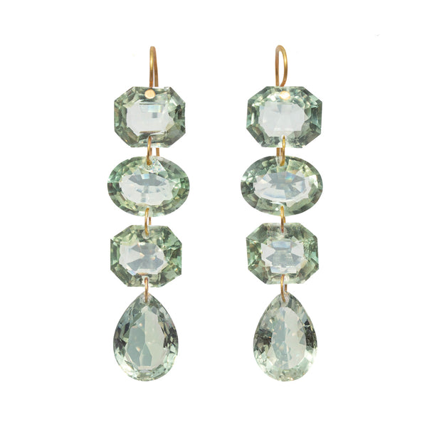 MILADY GREEN QUARTZ EARRINGS