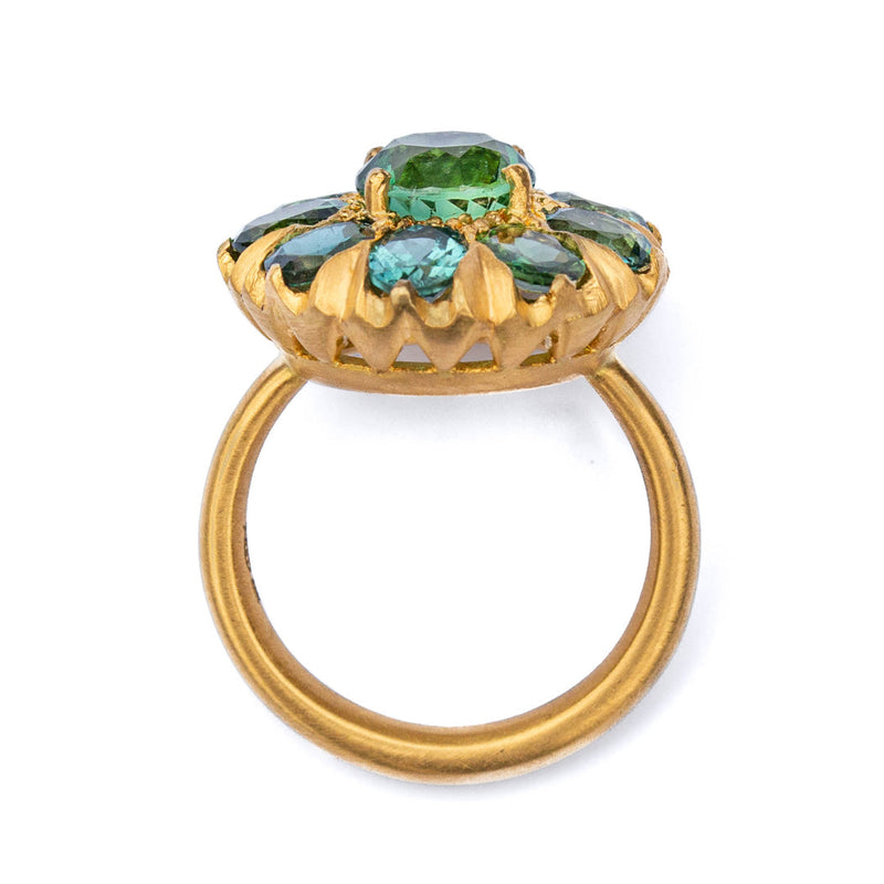 Castafiore green tourmaline ring