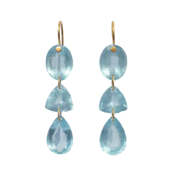 GEM DROP AQUAMARINE EARRINGS