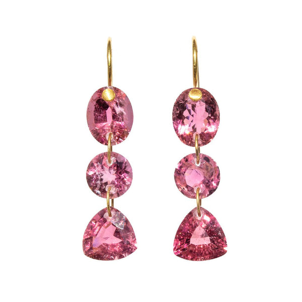 GEM DROP RUBELLITE EARRINGS