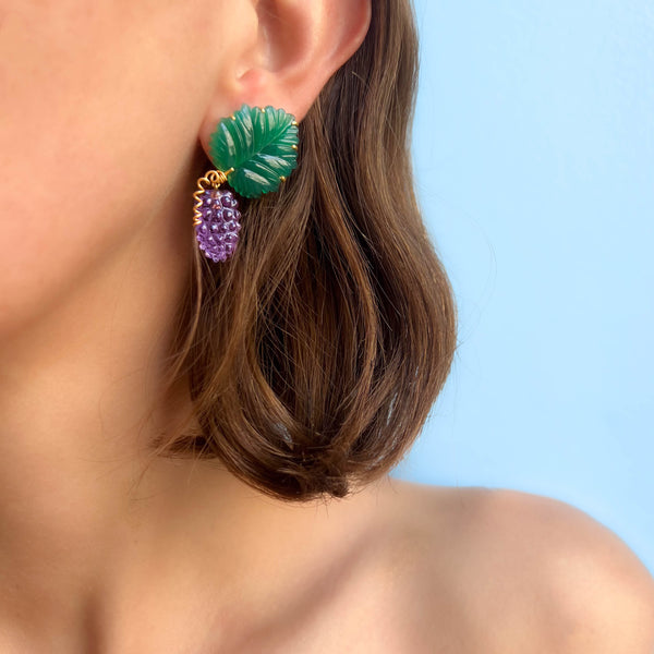 Grapes Earrings <br>