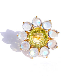 Lemon Quartz Hortensia Ring<br>