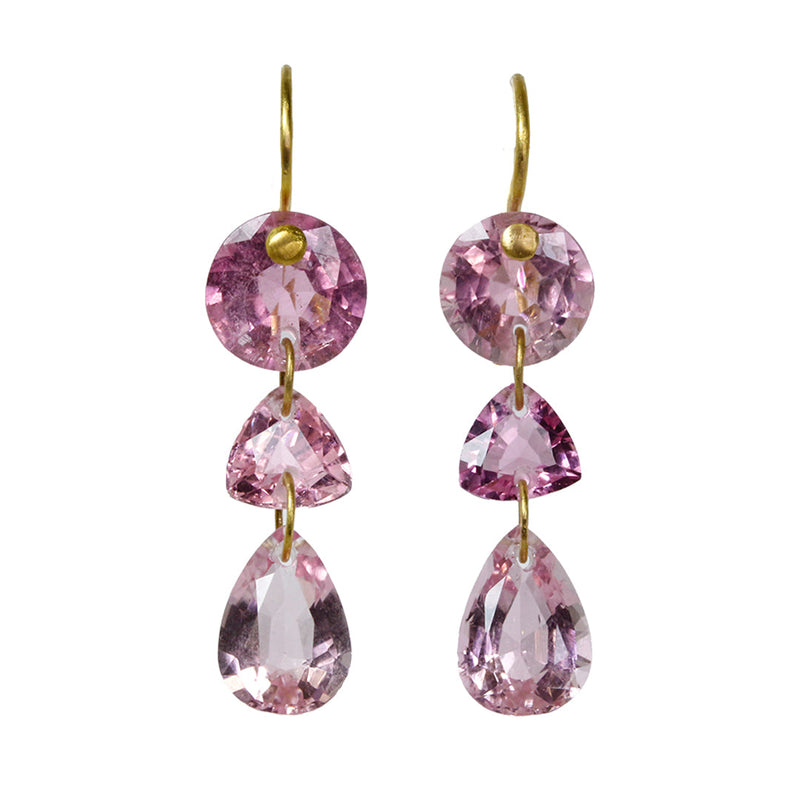 Jemima pink tourmaline earrings