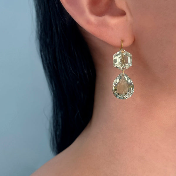 Bianca Green Quartz earrings