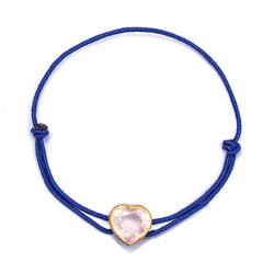 Heart bracelet Rose quartz