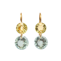 Earrings Little Incandescence Green Quartz and Lemon Quartz