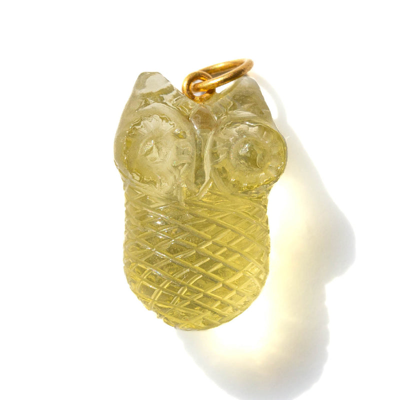 OWL PENDANT LEMON QUARTZ