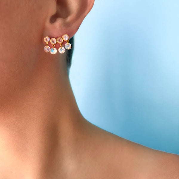 MOONSTONE PENDANT EARRINGS
