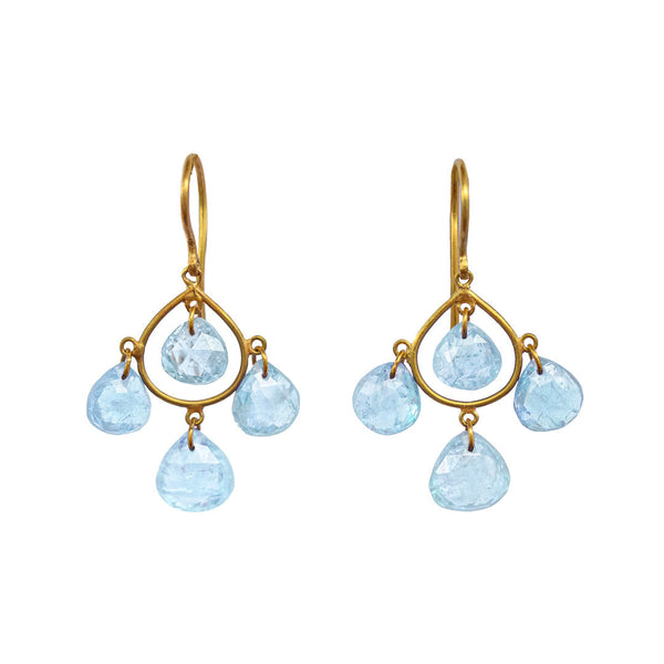 Earrings Piccolo Candeliere Aquamarine Opaque