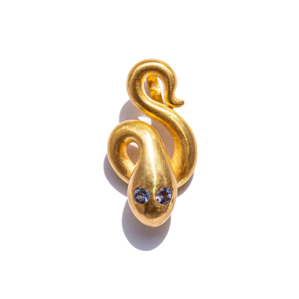 Tanzanite Snake Pendant