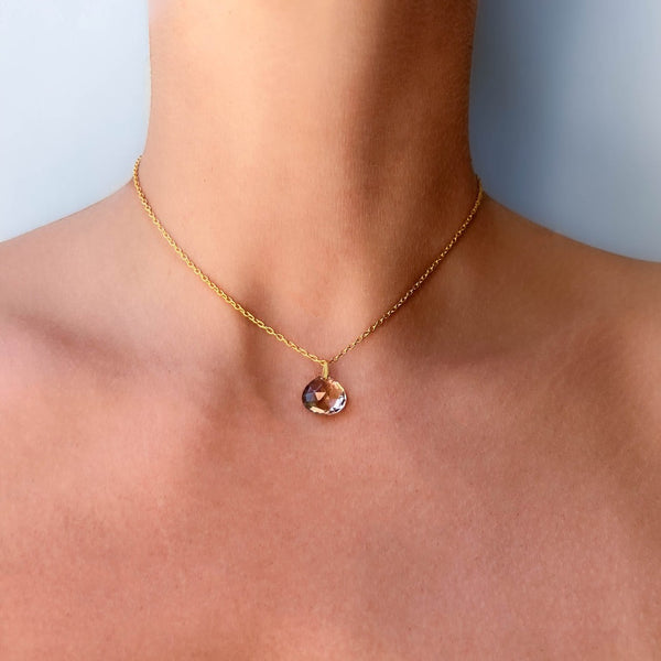  smokey Quartz Briolette Pendant <br>