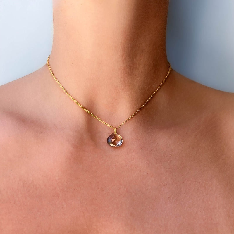  smokey Quartz Briolette Pendant <br>