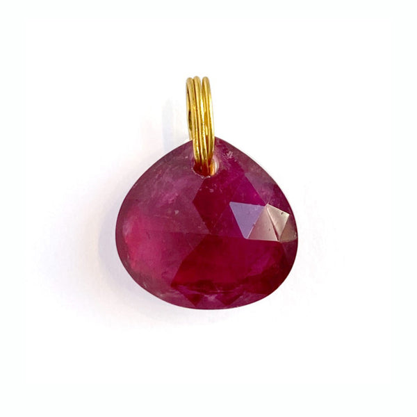 Pink Tourmaline Briolette Pendant