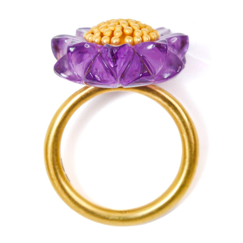 Amethyst Sunflower Ring