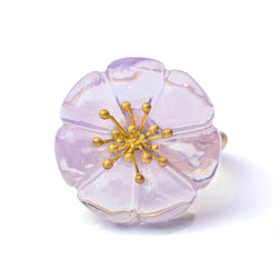 Little Fleur de Prunier Quartz Lavender Ring