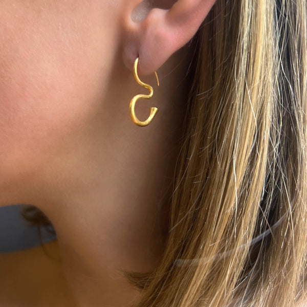 Om Amethyst earrings