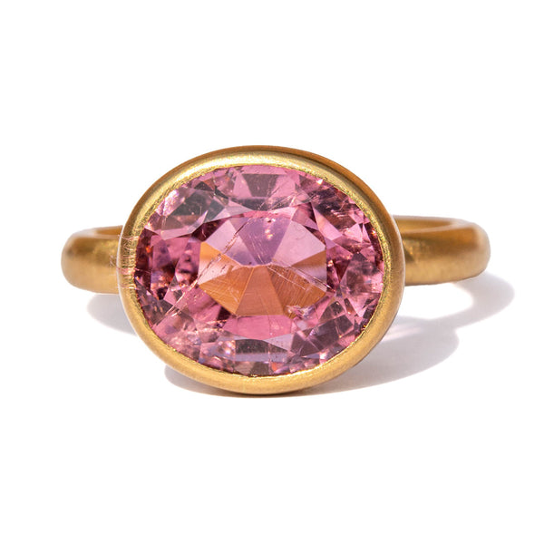 Pink Tourmaline Princess Ring