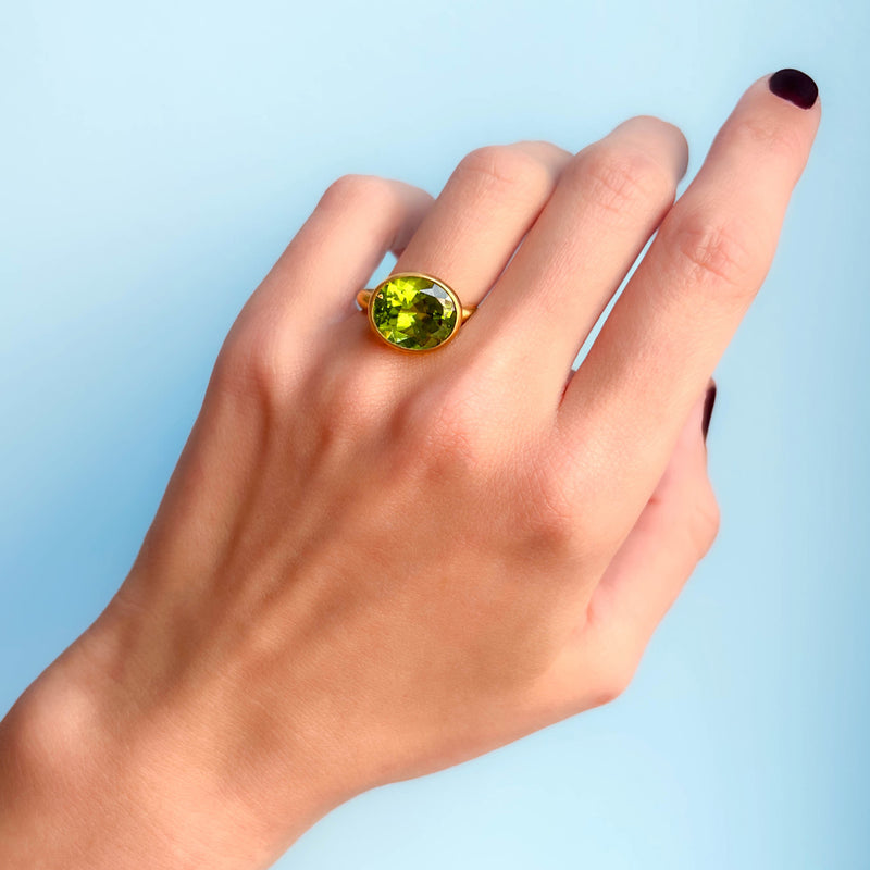 Peridot Princess Ring