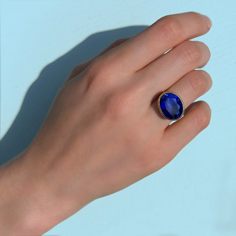 Tanzanite Princess Ring