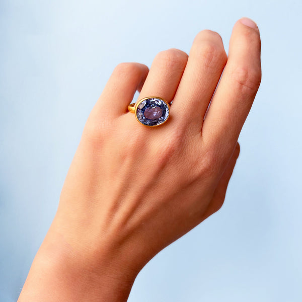 Princess ring Blue sapphire