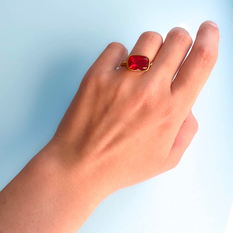 Fire Opal Princess Ring                                