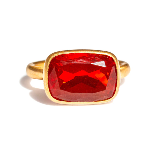 Fire Opal Princess Ring                                