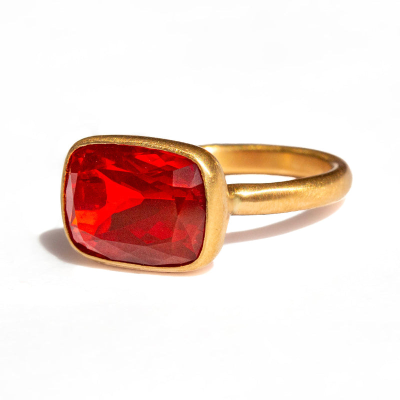 Fire Opal Princess Ring                                
