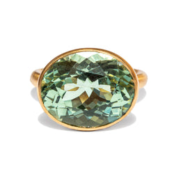 Green Quartz Princess Ring