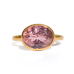 Pink Tourmaline Princess Ring