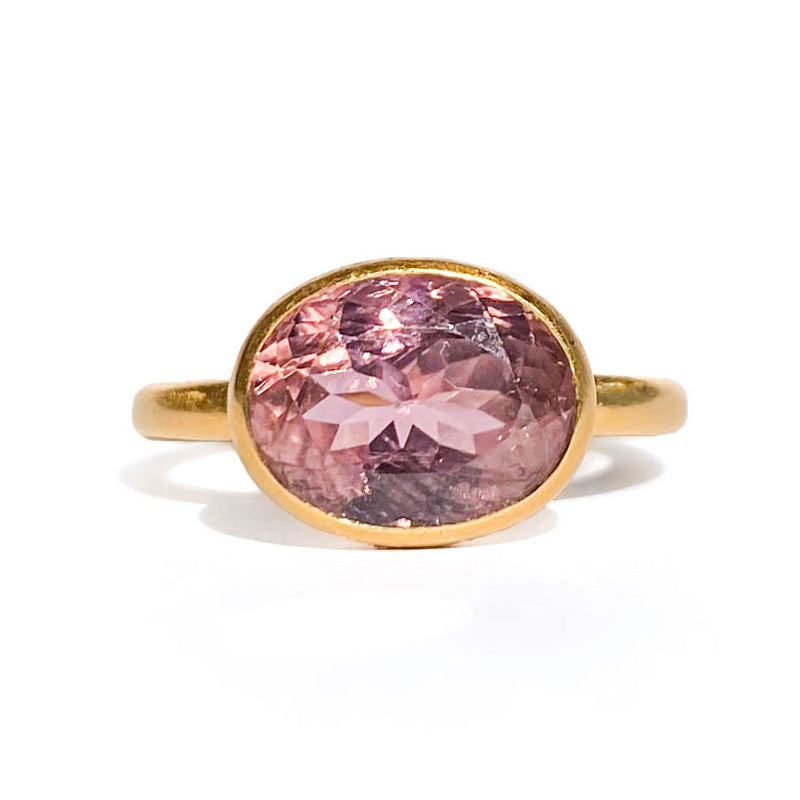 Pink Tourmaline Princess Ring