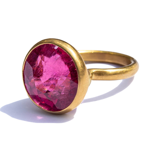 Pink Tourmaline Princess Ring