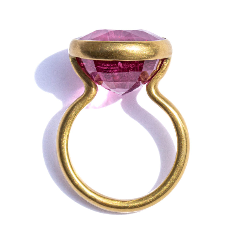 Pink Tourmaline Princess Ring