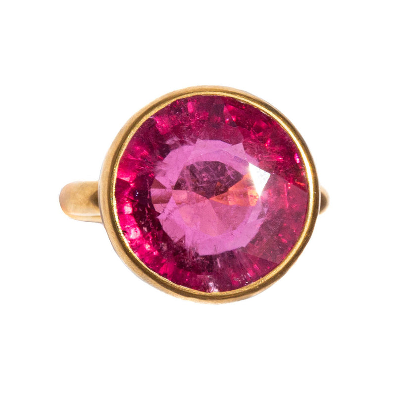 Pink Tourmaline Princess Ring