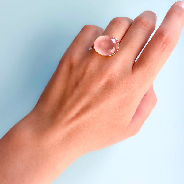 Rose Quartz Princess Ring