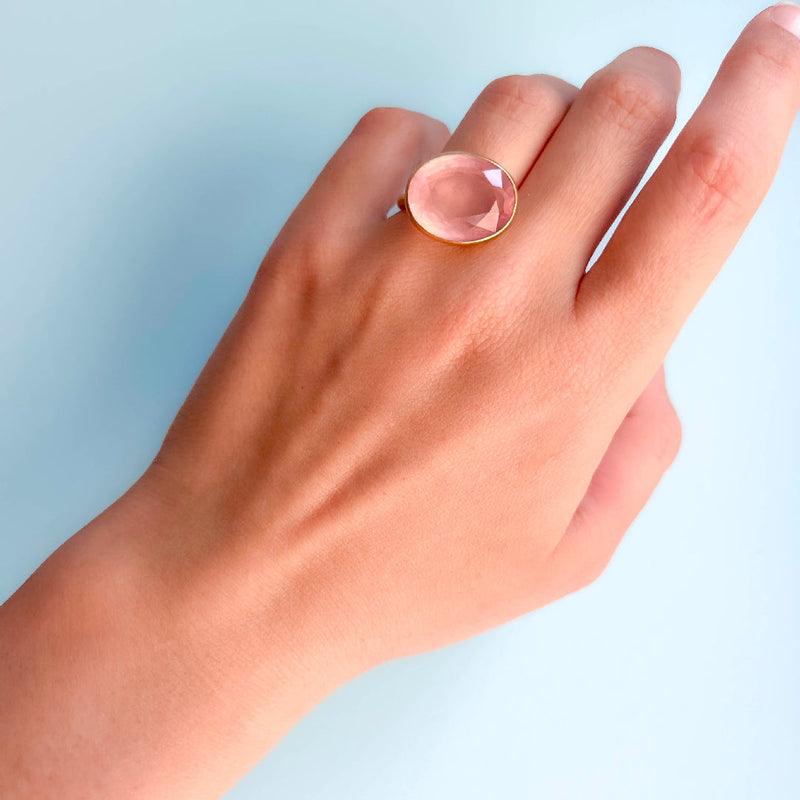 Rose Quartz Princess Ring