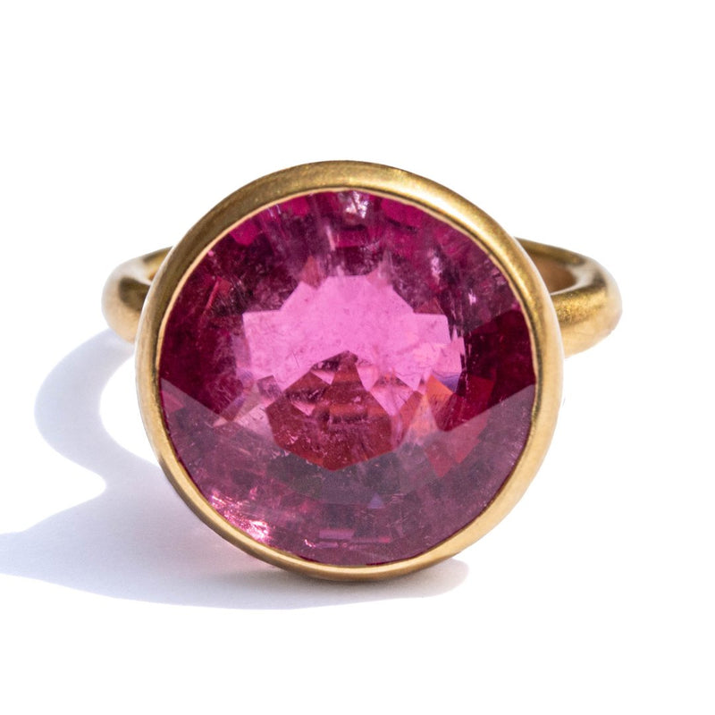 Pink Tourmaline Princess Ring